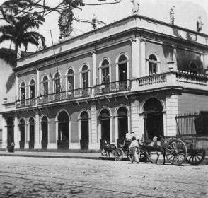 Fachada do Palácio do Itamaraty, construído na rua Larga de São Joaquim, hoje Avenida Marechal Floriano, Rio de Janeiro, século XIX. 