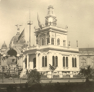 Pavilhão dos Correios e Telégrafos na Exposição Nacional de 1908, Urca, Rio de Janeiro.