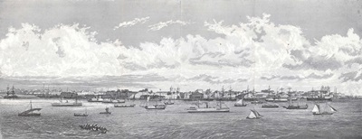 Panorama da cidade de Belém do Pará, província do Pará, século XIX.